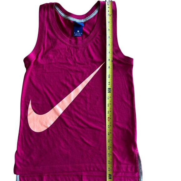 NIKE Size XS Womens Pink Tank Top with Pink Sparkle Swoosh Gym Athletic Sports - Picture 6 of 10